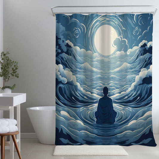 Rideau de douche Sagesse Infinie | Accent de décoration élégant