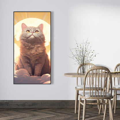 Intangible purr - 36"x36" Framed canvas