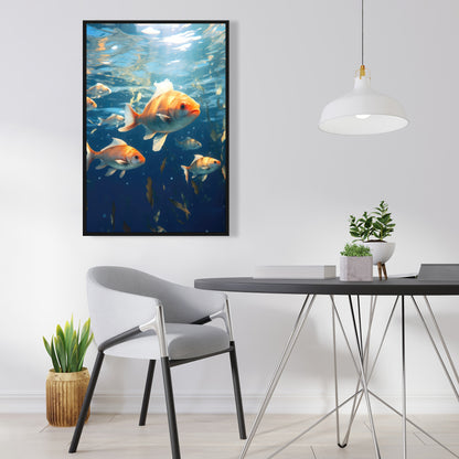 Free Flow - White Framed Canvas for Elegant Home Decor