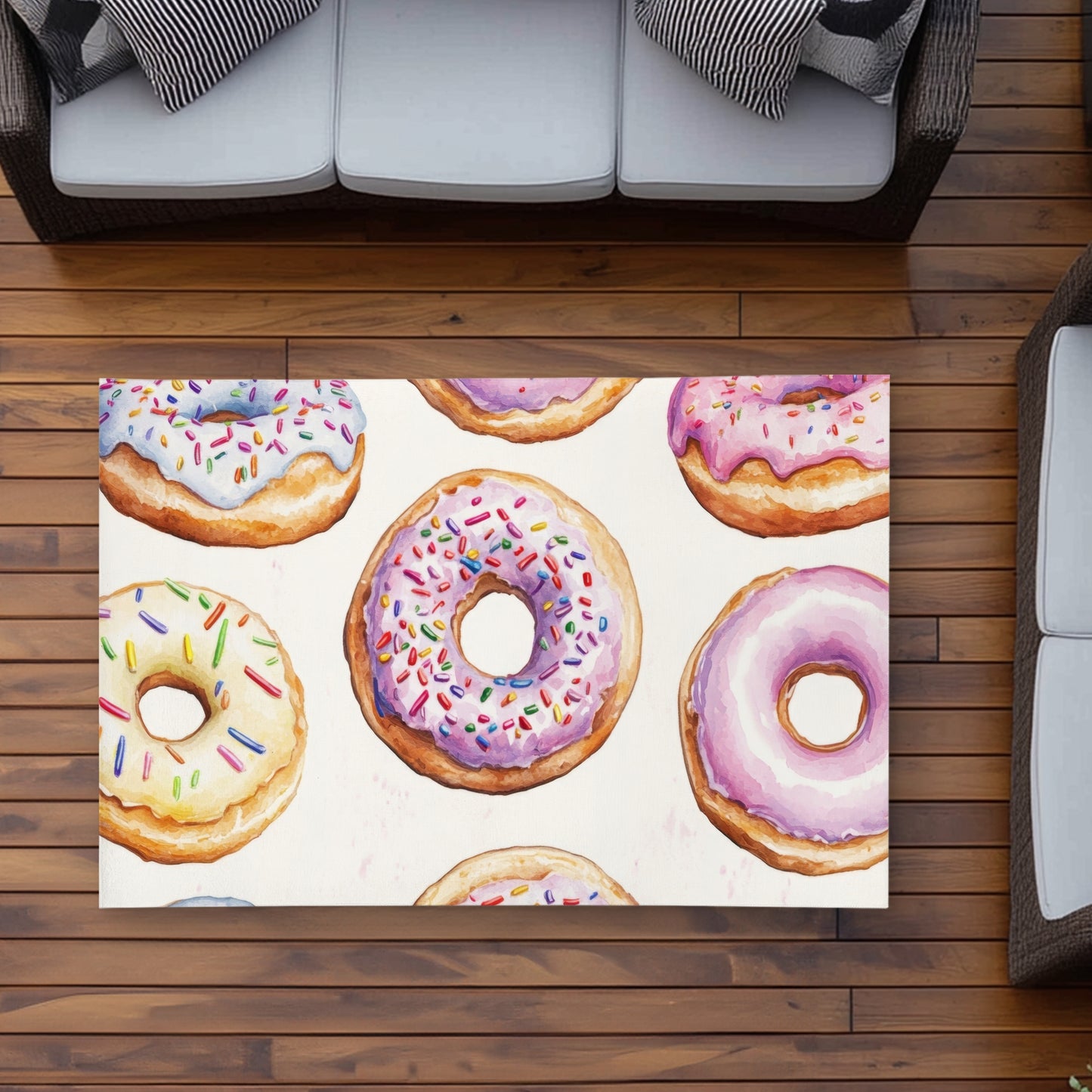 Sugar delights White Outdoor Area Rug | Stylish