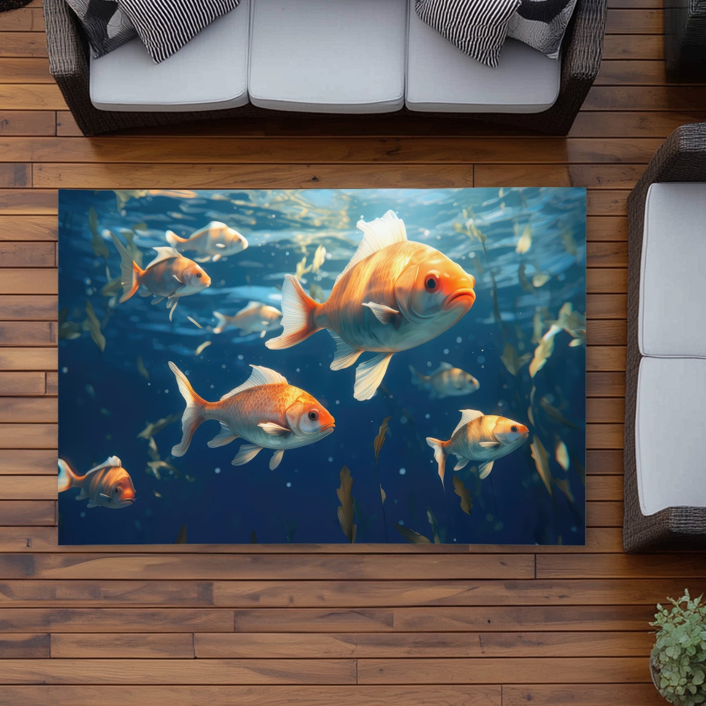 Tapis d'extérieur au design fluide - L'accessoire indispensable pour une décoration stylée