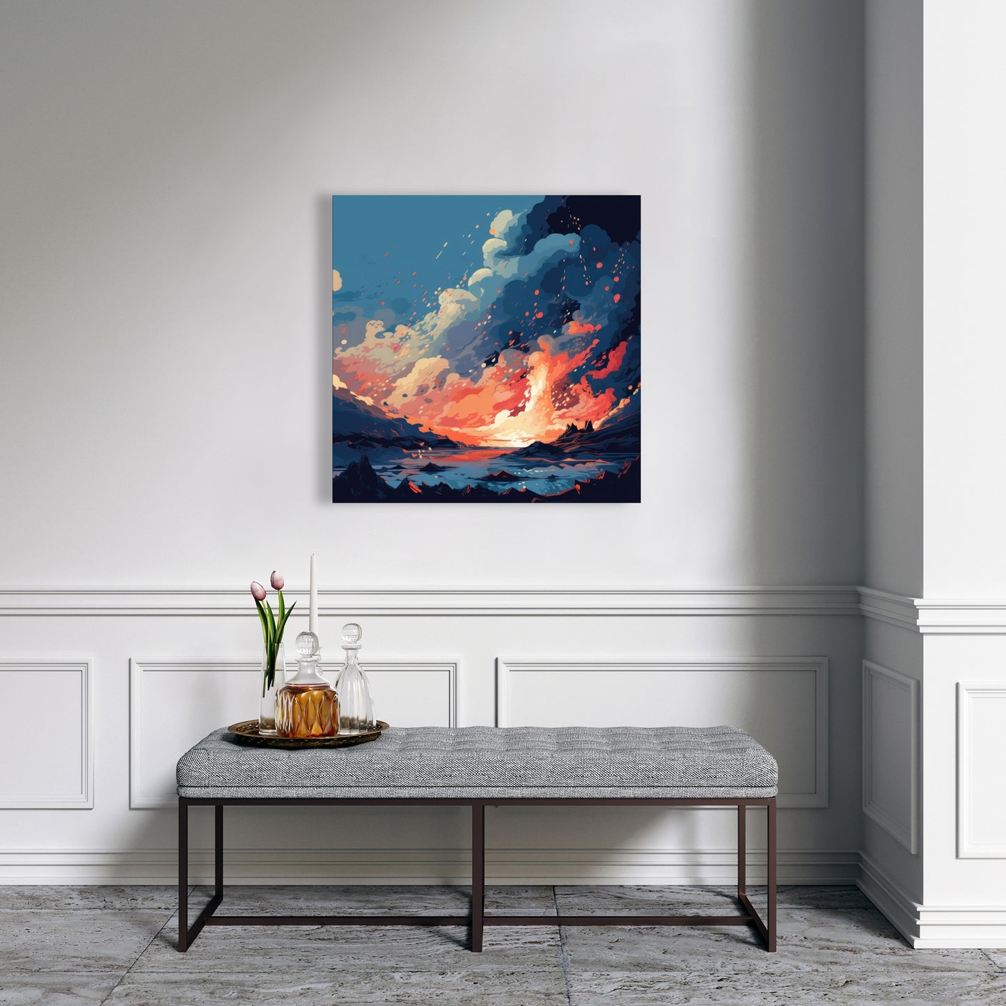 Magma does not wait - 32"x32" Canvas