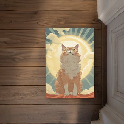 Moewing Above Coral Indoor Outdoor Door Mat - Home Decor