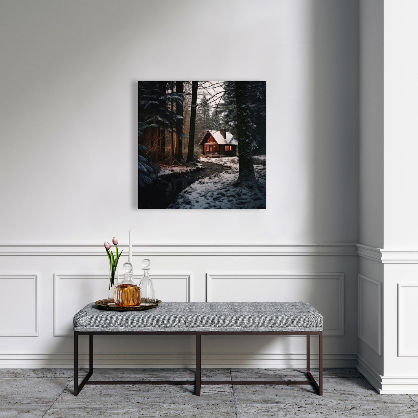 By the river - 32"x32" Canvas