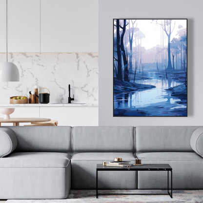 Cold and muddy - 36"x36" Framed canvas
