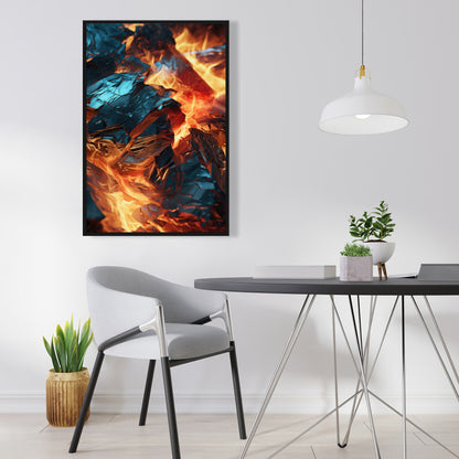 Cursed Visions - Yellow Framed Canvas for Home Decor