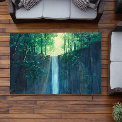 Waterfall Gray Outdoor Area Rug | Stylish Home Decor Accent