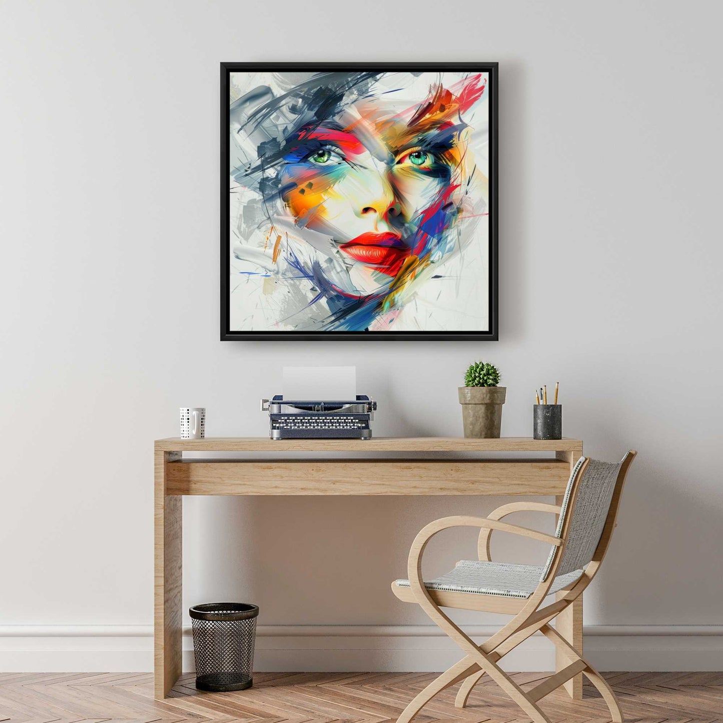 Abstract Look - White Framed Canvas Art for Home Decor