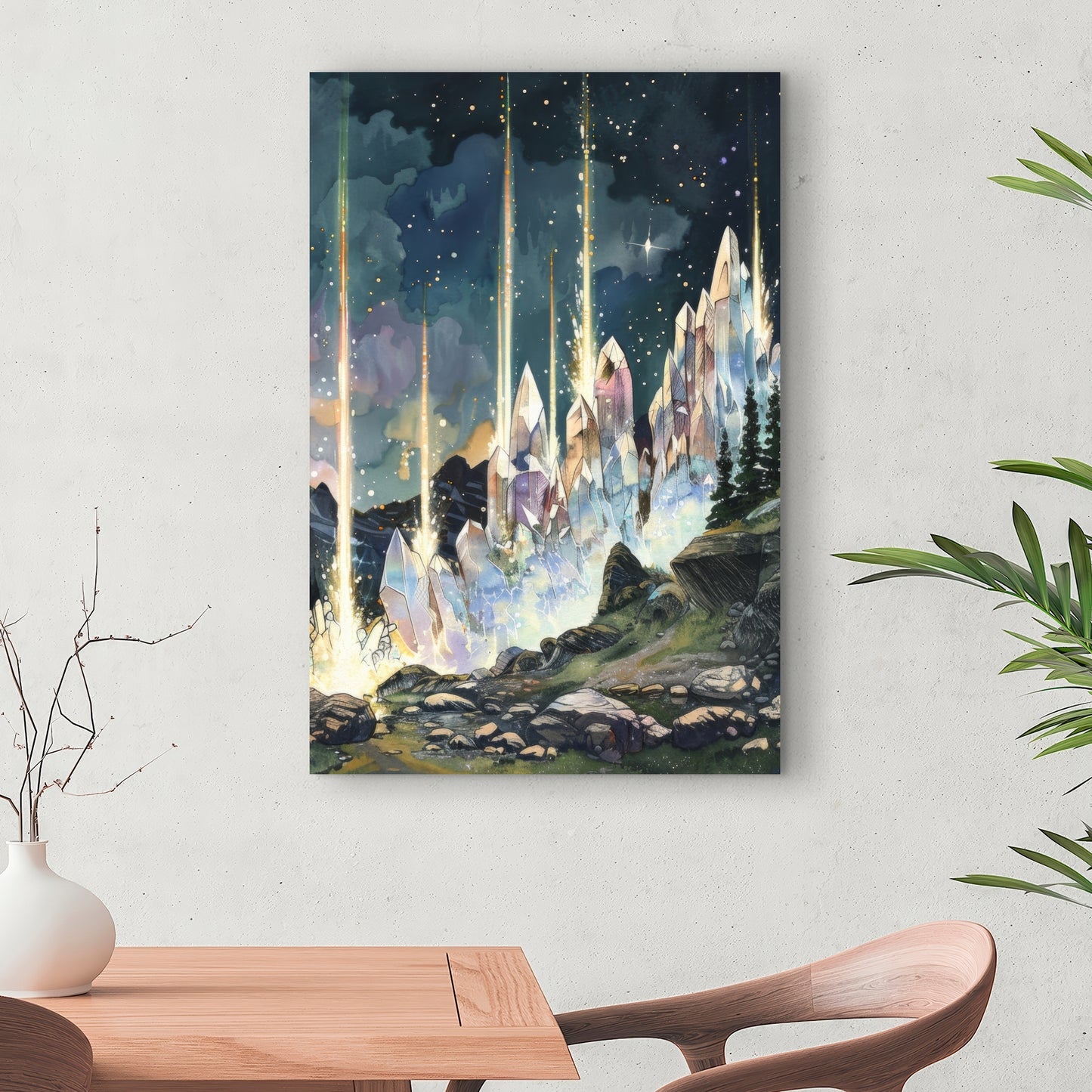 Magical beams - 32"x32" Canvas
