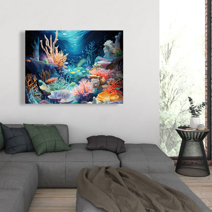 The Reef - Orange Canvas Art for Home Decor | Stylish Accent