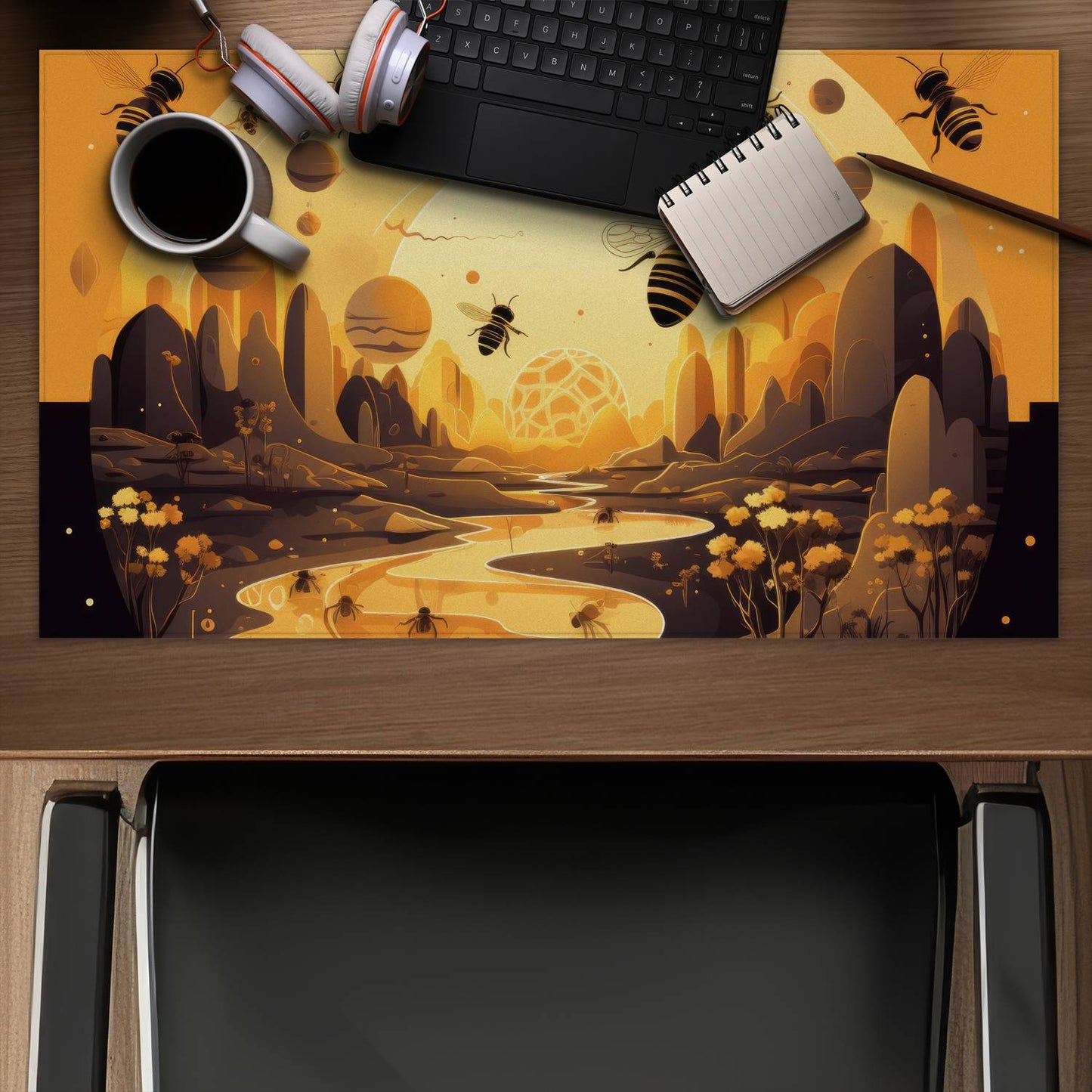 Hive planet - Desk mat - Print on demand