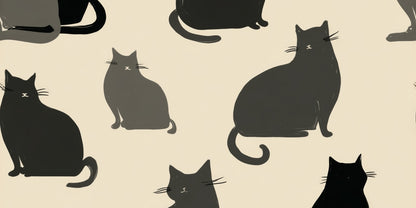 Tapis de bureau Silent Cat Gathering | Décoration d'intérieur élégante