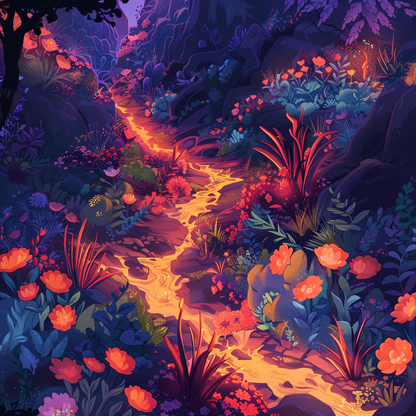 Burning flowers - Tablecloth