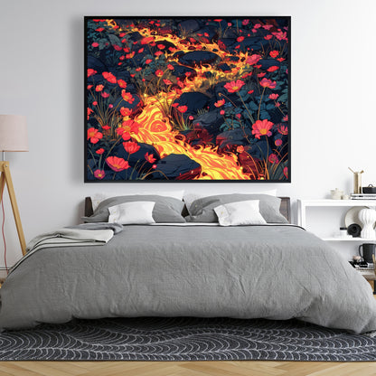 Dodging nature - 36"x36" Framed canvas
