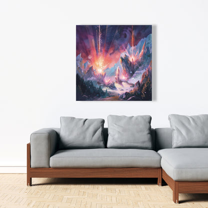 Beaming Signal - Blue Canvas Art for Stunning Home Decor