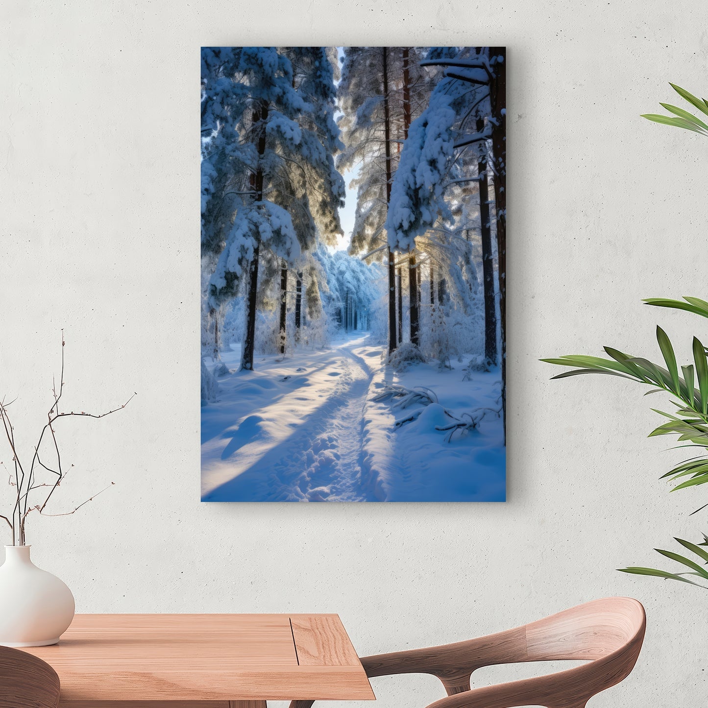 Snowy path - 32"x32" Canvas