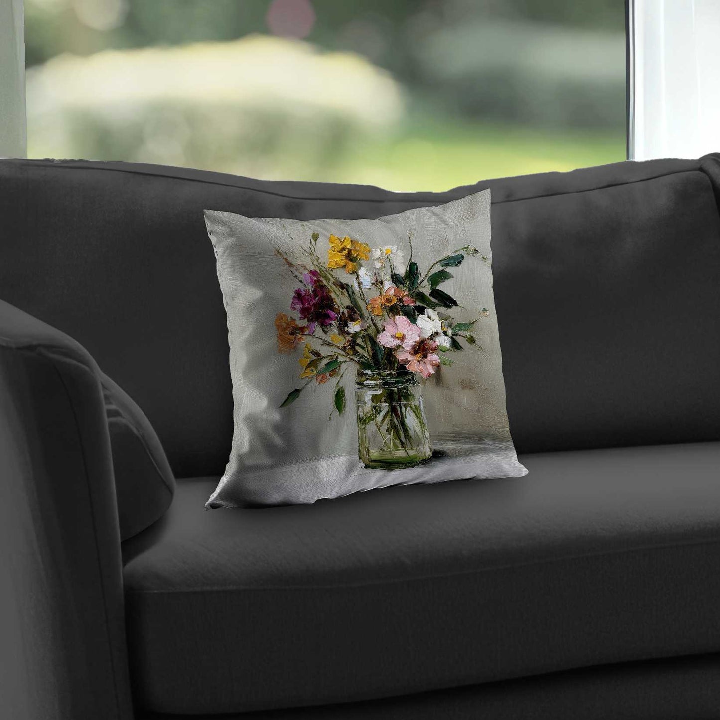 Still Life Poly Twill Throw Pillow - Home Decor Accent