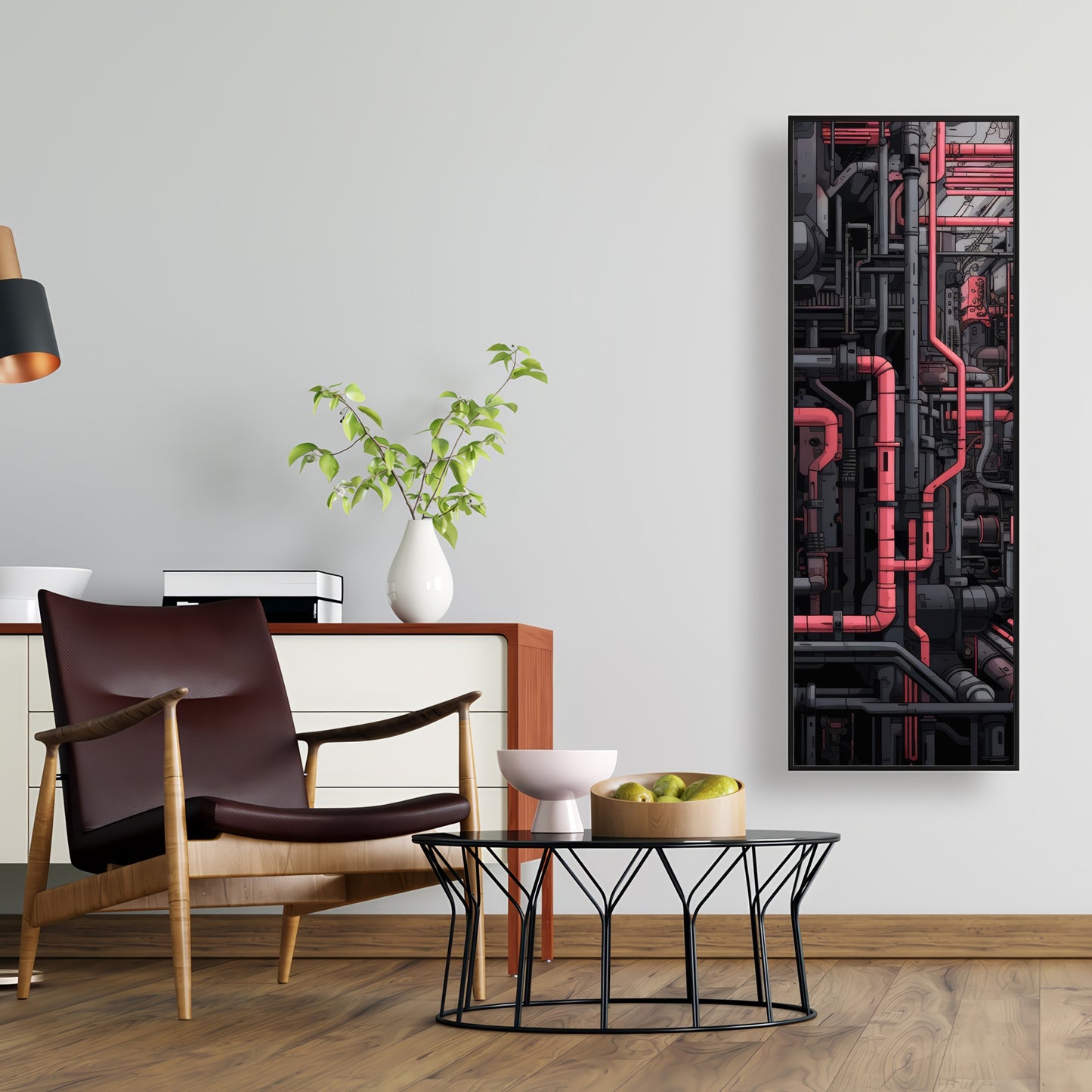Tubular nightmare - Framed Canvas - Print on demand