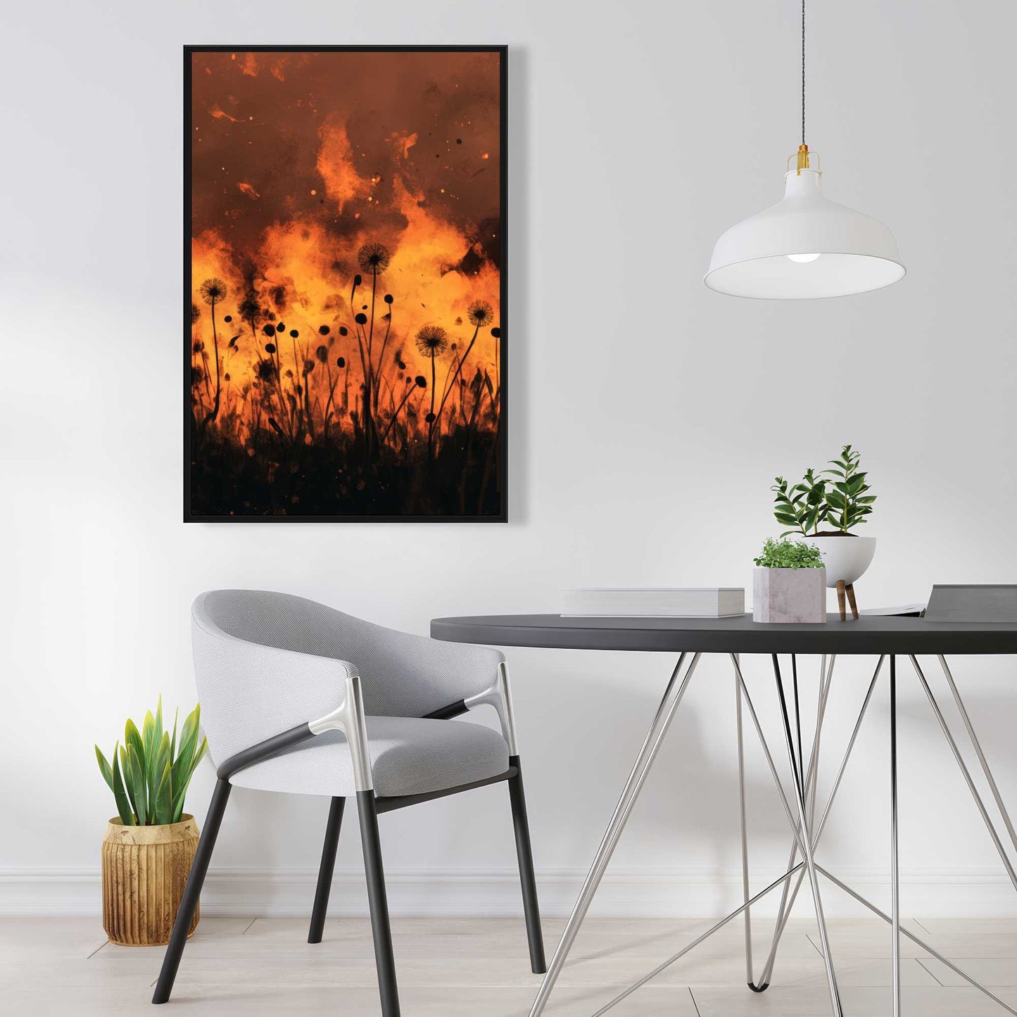 Ablaze - Black Framed Canvas Art for Elegant Home Decor