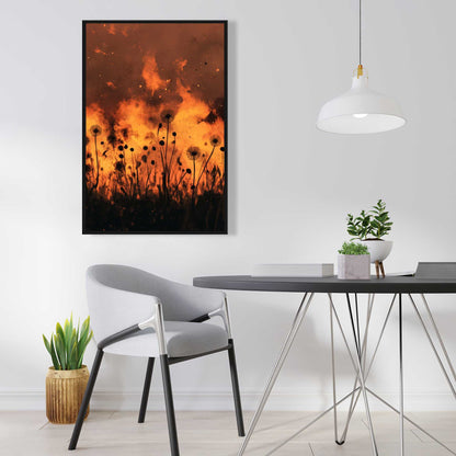 Ablaze - Black Framed Canvas Art for Elegant Home Decor