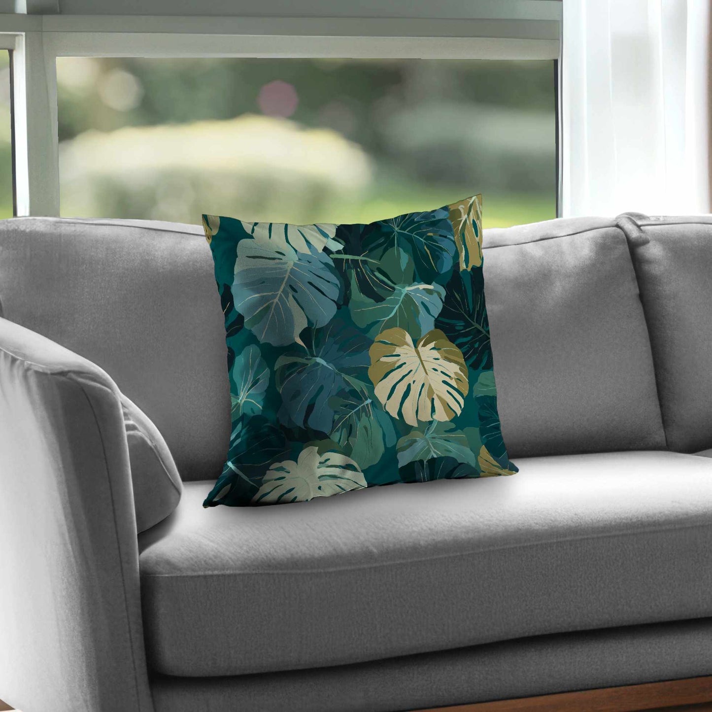 Tropical Leaf Veil Throw Pillow - Stylish Home Decor Accent