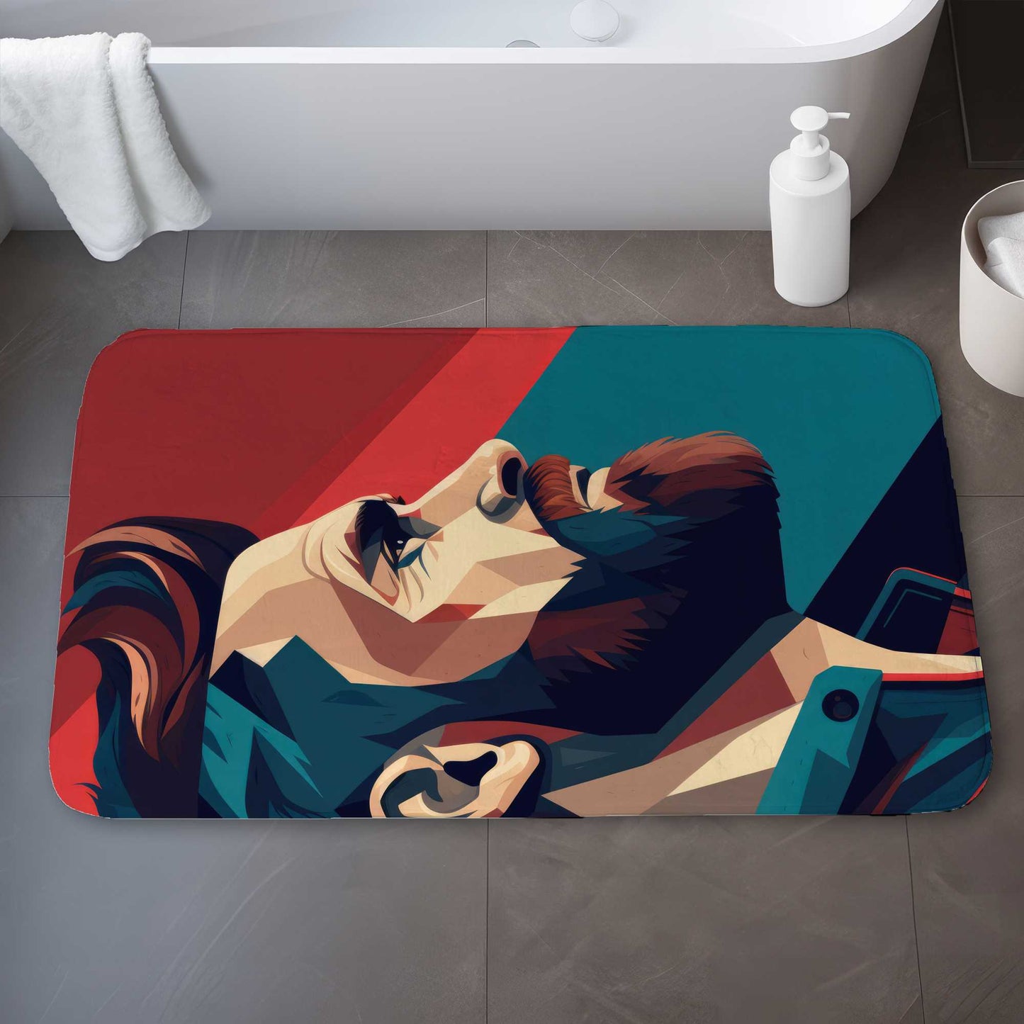 Courageous Turquoise Bath Mat | Stylish Home Decor Accent