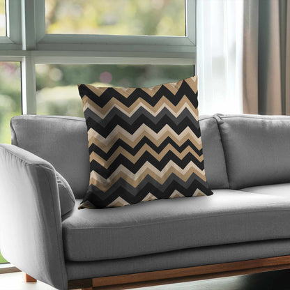 Earth Tone Waves Poly Twill Throw Pillow - Home Decor Accent