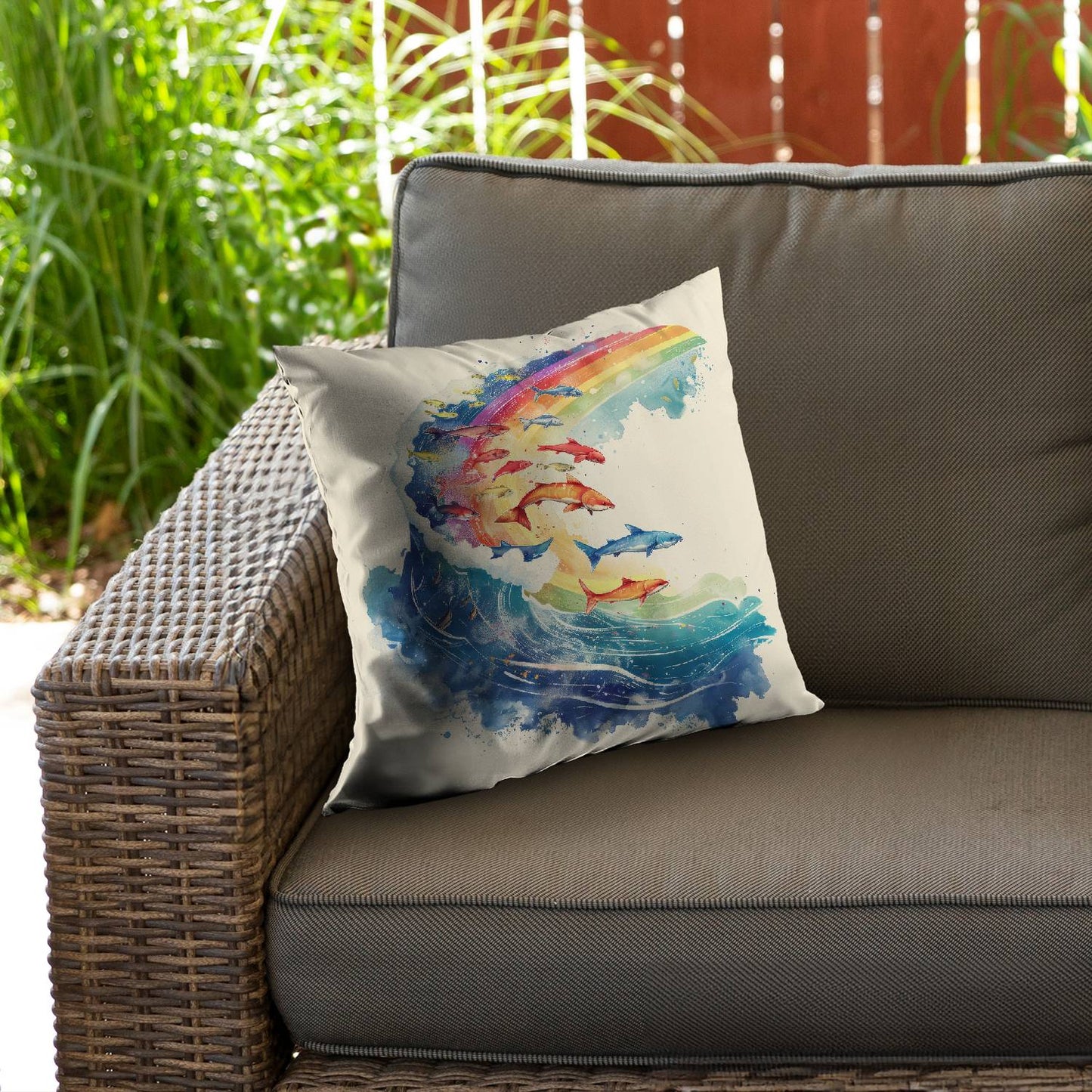 Wavy goodness - Throw pillow - Print on demand