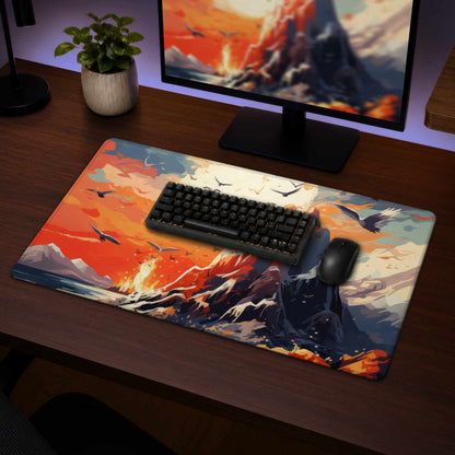 Tapis de bureau « Vers le Danger » – Accessoire de bureau élégant pour la décoration intérieure