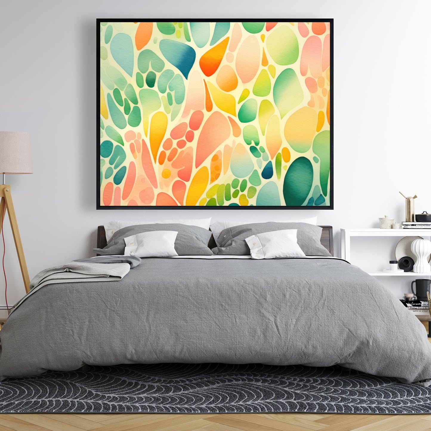 Organic Fruits Orange Framed Canvas | Home Decor Art