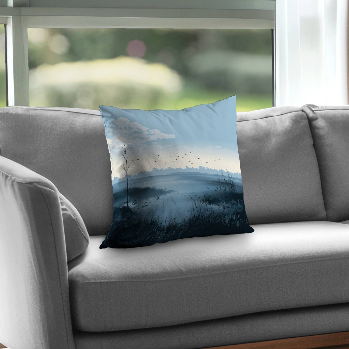 Evening marsh Poly Twill Throw Pillow - Home Decor Accent