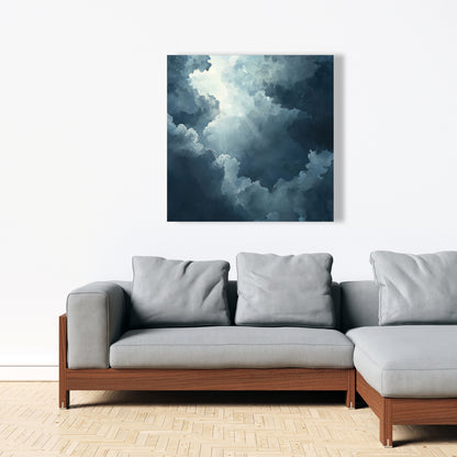 Afterglow - Blue Canvas for Elegant Home Decor | Unique Art