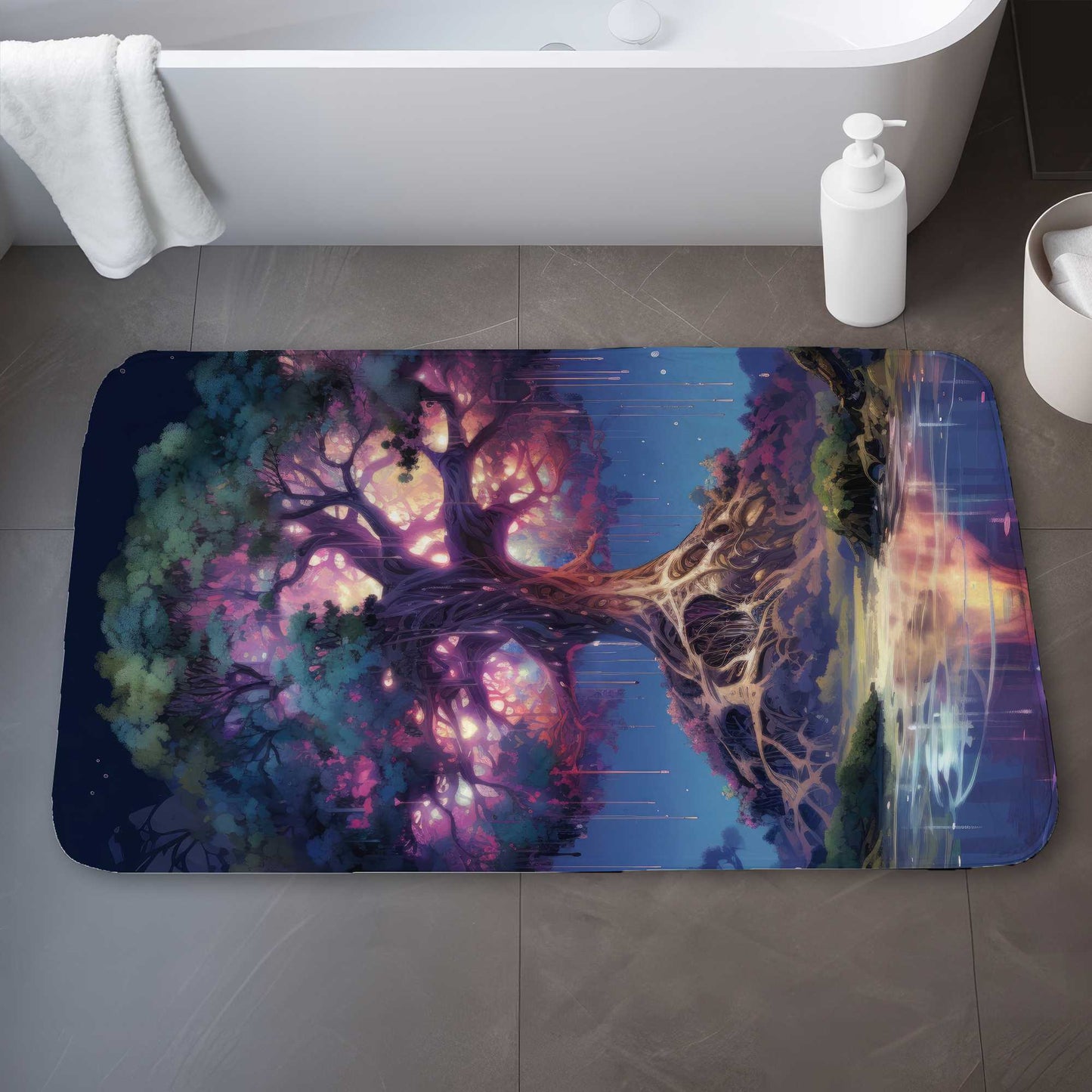 The Power of Nature Blue Bath Mat | Home Decor Essential