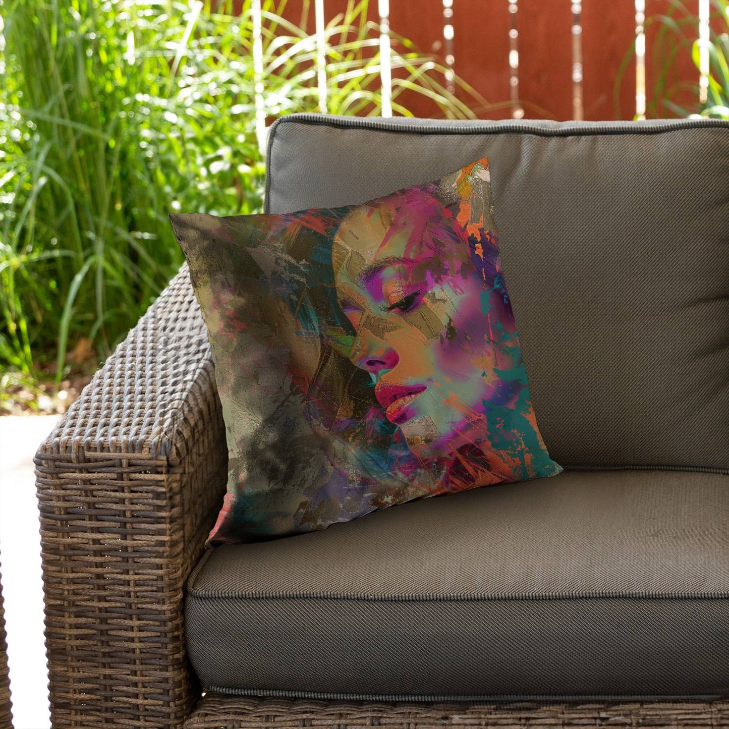 Grunge look - Throw pillow - Print on demand