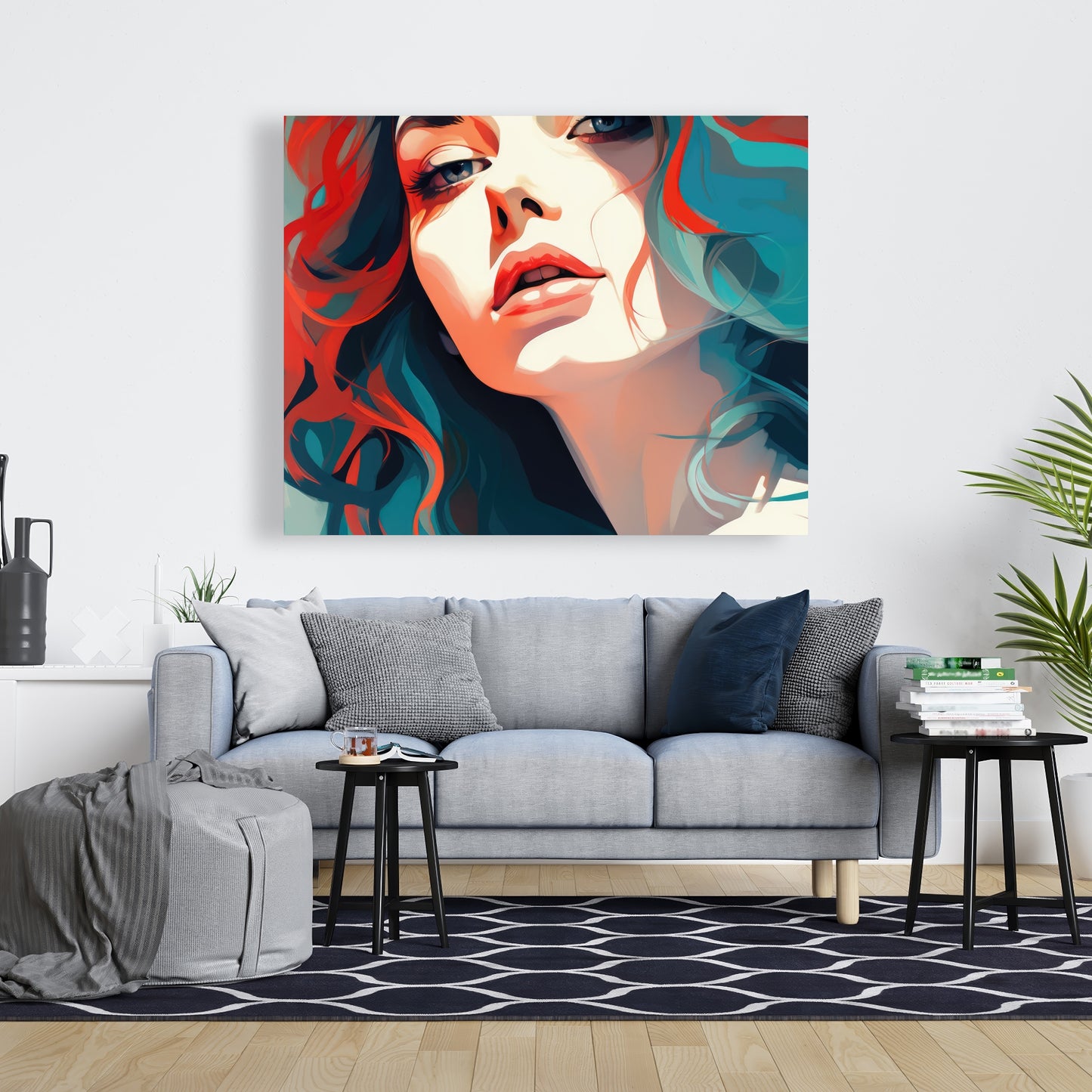 Dangerous Lips - Red Canvas Home Decor Art for Bold Style