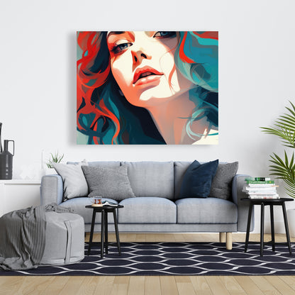 Dangerous Lips - Red Canvas Home Decor Art for Bold Style