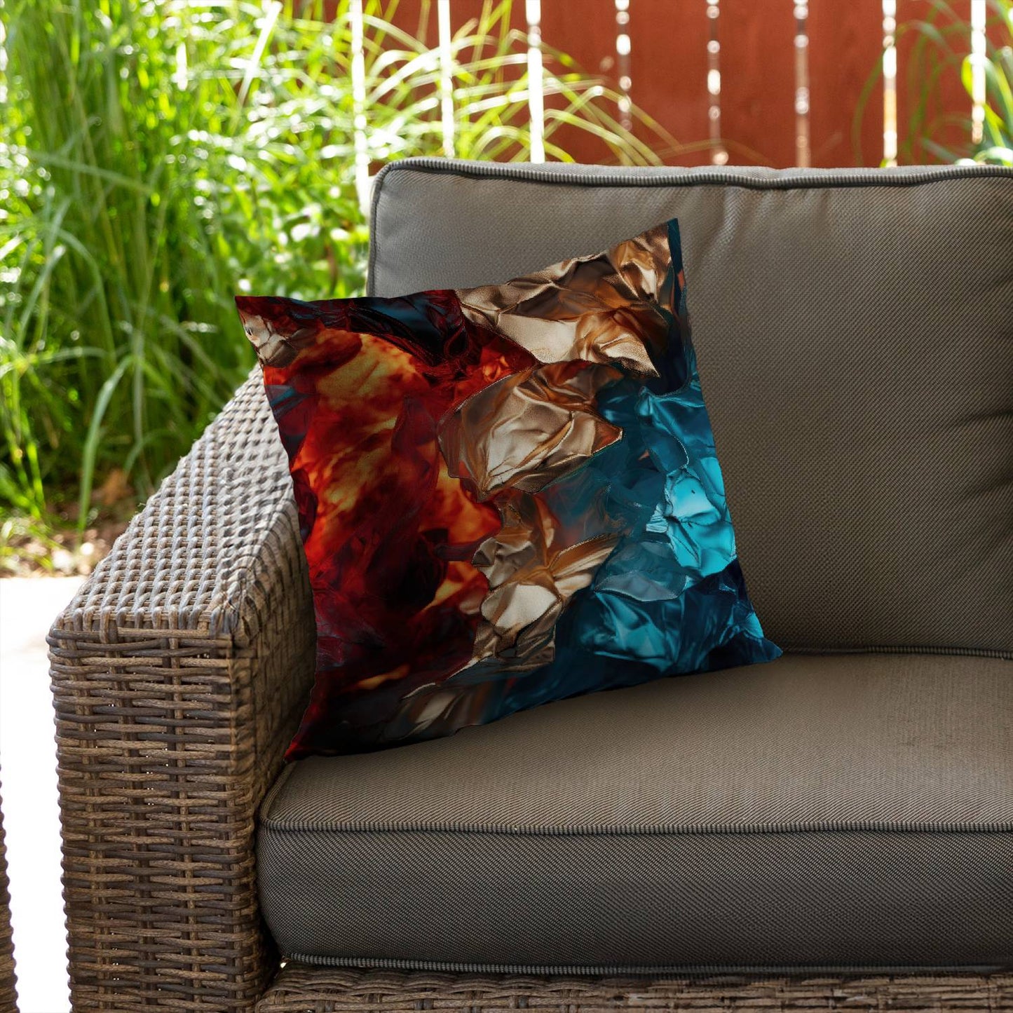 Foiled elements - Throw pillow - Print on demand