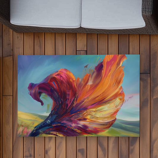 The Leaf - Blue Outdoor Area Rug | Stylish Design