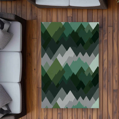 Tapis d'extérieur Evergreen Peaks | Décoration élégante pour la maison