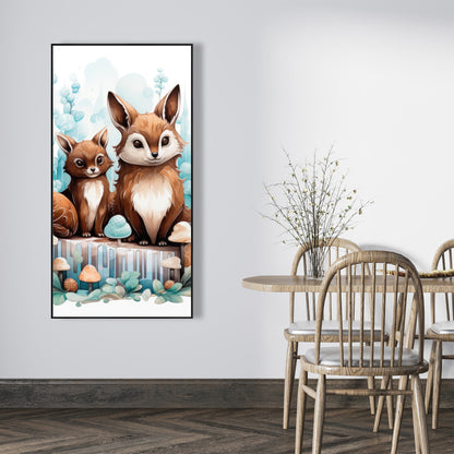 Two pals - 36"x36" Framed canvas