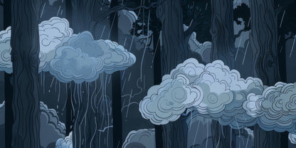Sneeky clouds - White Desk Mat for Stylish Home Decor