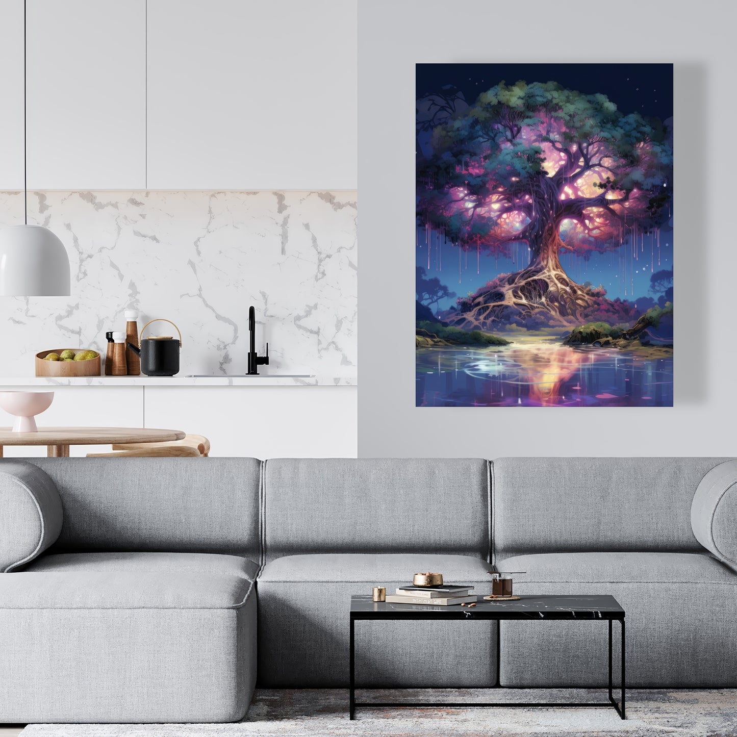 The Power of Nature - Blue Canvas Wall Art for Home Decor