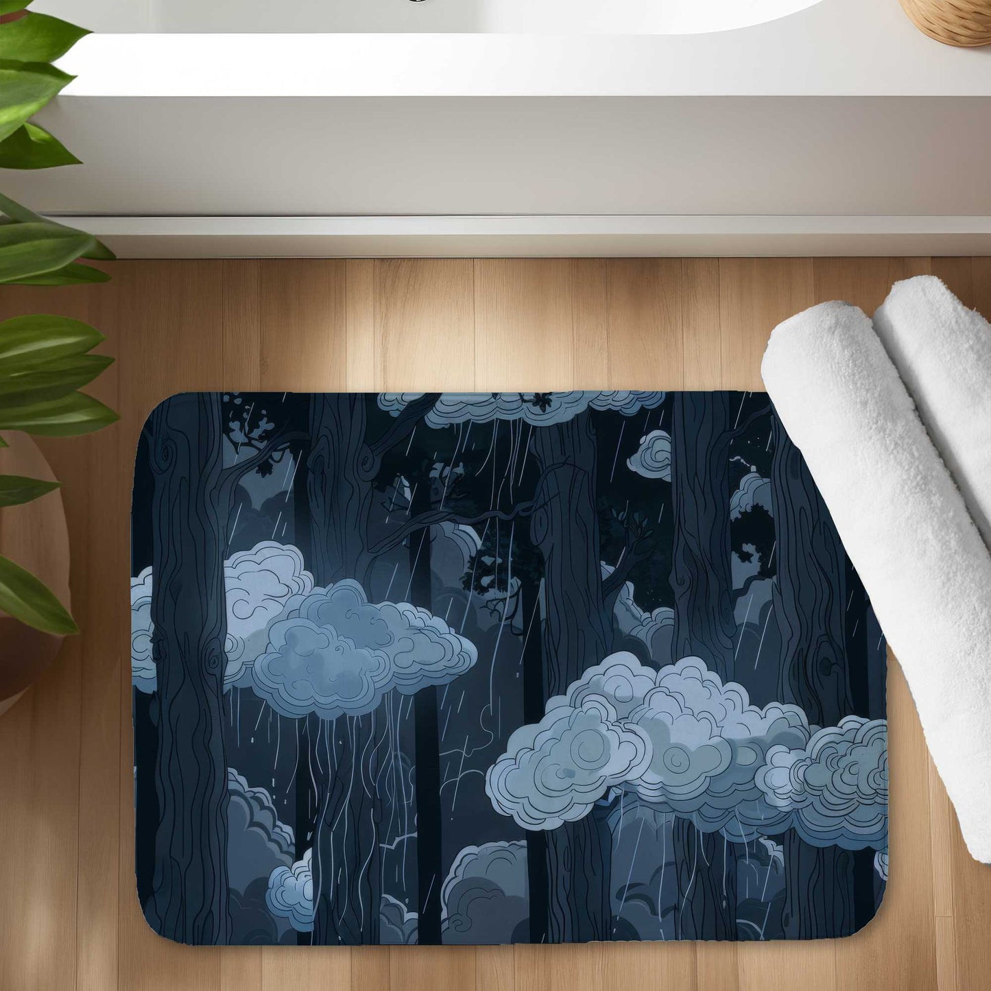 Sneaky Clouds Bath Mat | Soft, Stylish Home Decor Rug
