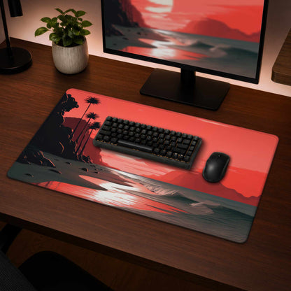 Blood Sun Desk Mat | Stylish Home Decor Mouse Pad