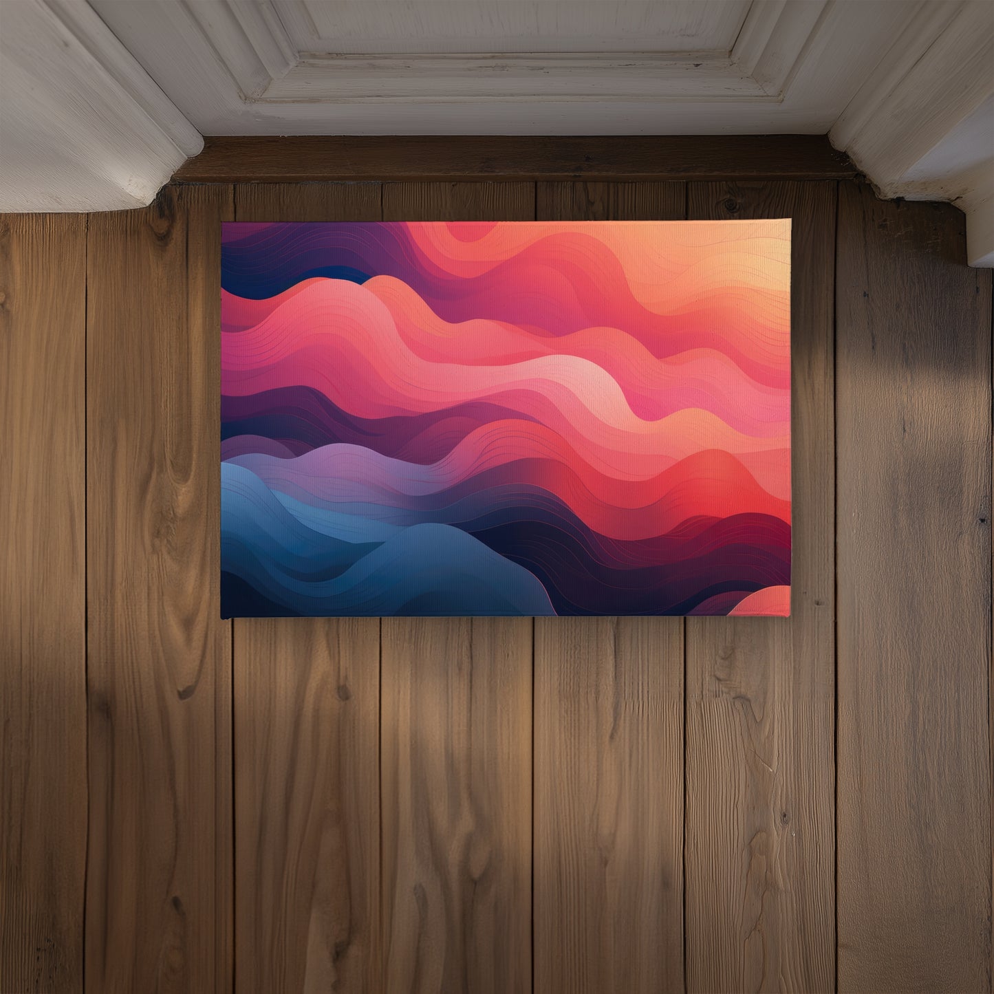 Ethereal Smoke Blue Indoor Outdoor Door Mat | Home Decor