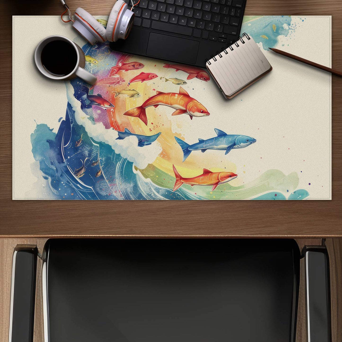 Wavy goodness - Desk mat - Print on demand