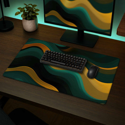 Golden Harmony Desk Mat - Stylish Home Decor Accessory