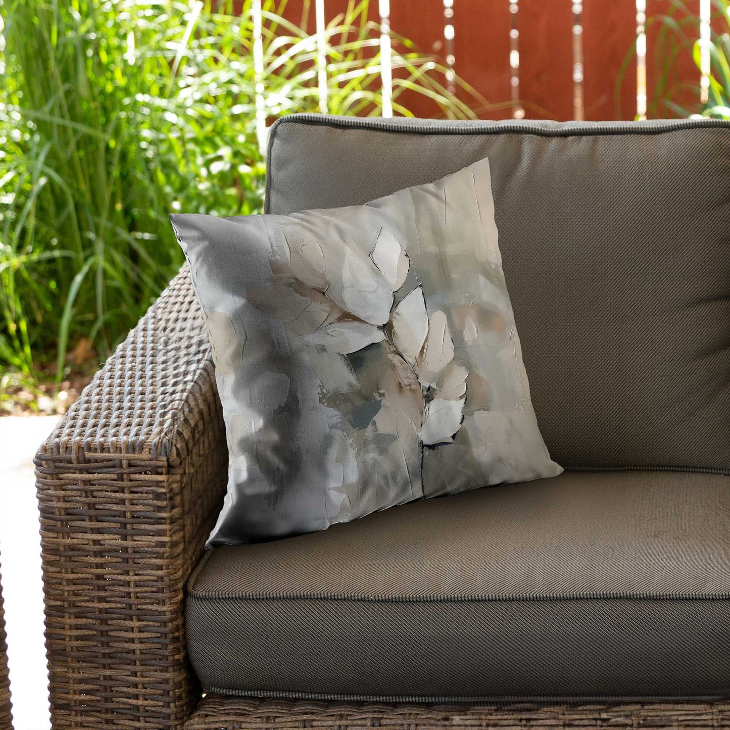 Leaf Poly Twill Throw Pillow - Stylish Home Decor Accent
