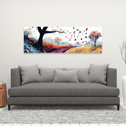 Blowing leaves - 32"x32" Canvas