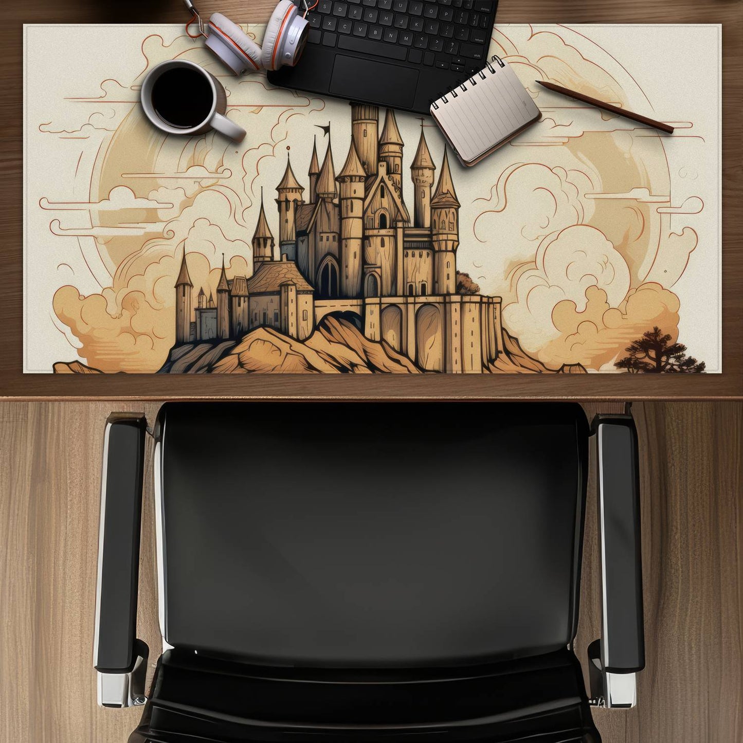 Legendary castle - Desk mat - Print on demand